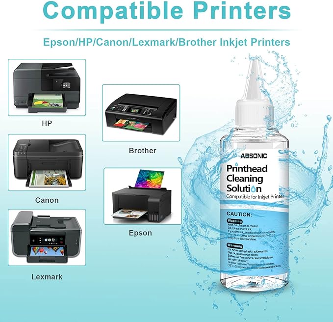 Printer Cleaning Kit for Epson, Printhead Cleaning Kit for HP, Inkjet Printer