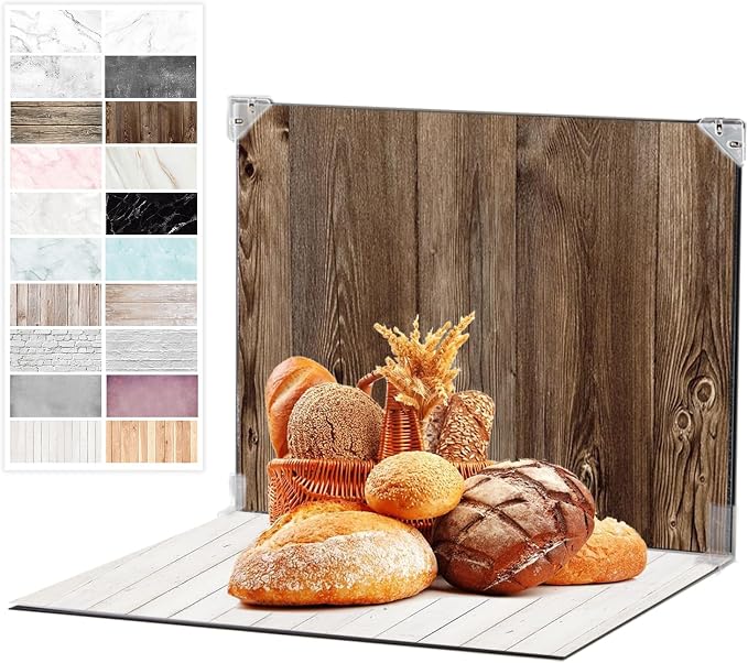 Photo Backdrop 10Pcs 20Patterns Small Product Photography Backdrops Kit Food