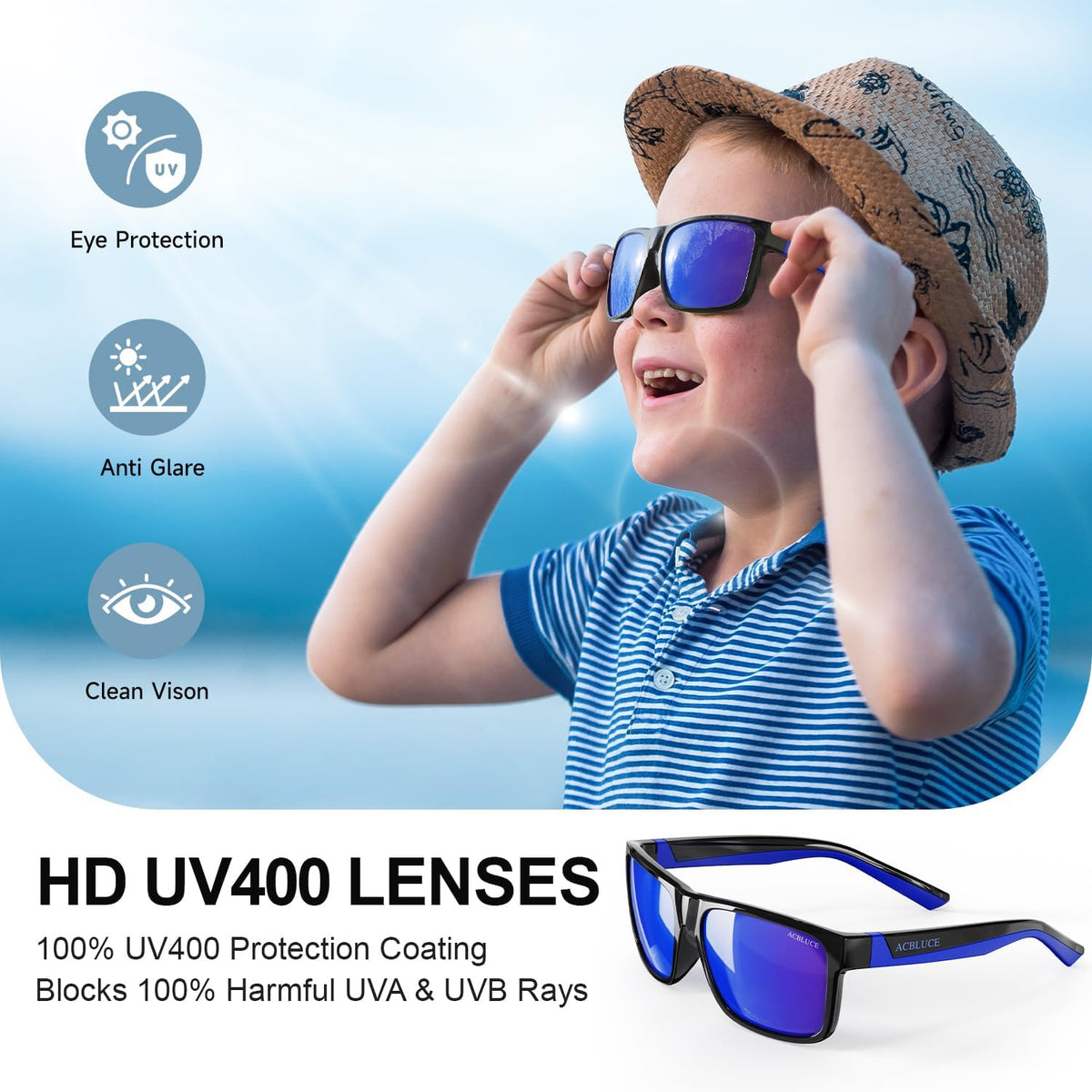 Skiennix Kids Polarized Sunglasses - Unbreakable TPEE Frame for Sports & Travel | Ages 6-12