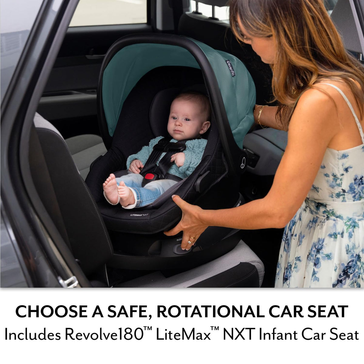Pivot NXT Travel System with Litemax NXT Infant Car Seat Pacific Green