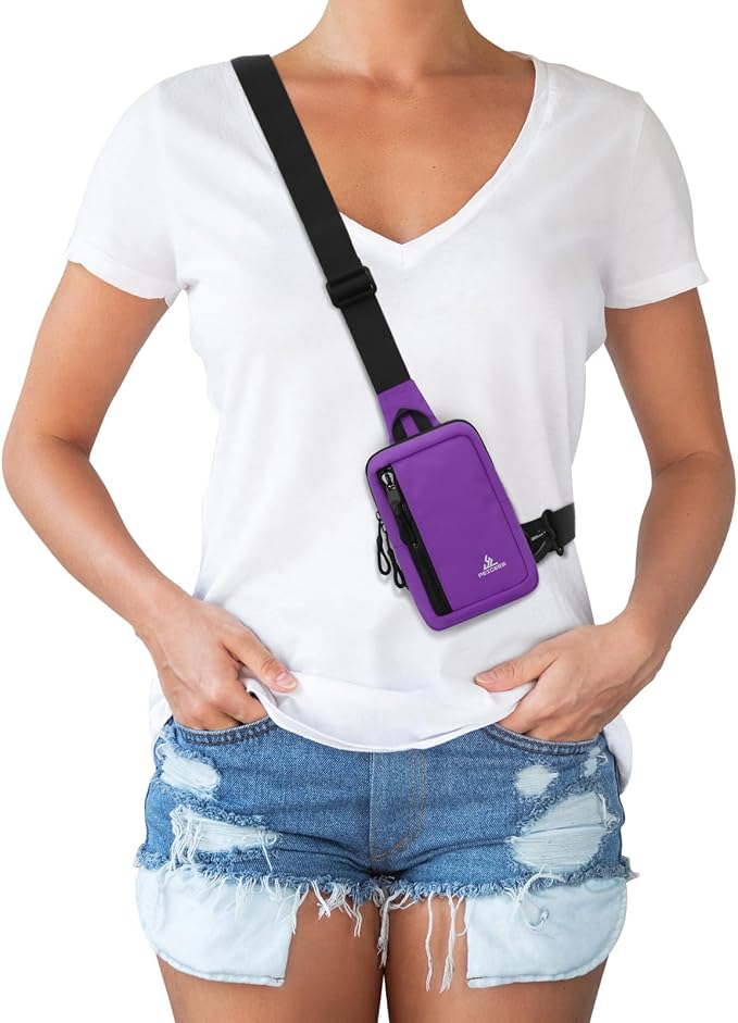 Peicees Small Crossbody Bag for Men Women Mini Sling Bag Travel Running Phone