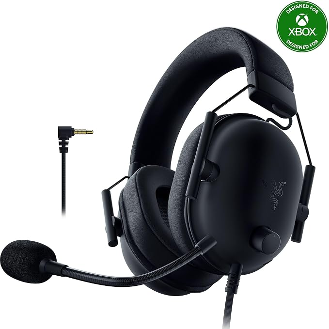 Razer BlackShark V2 X Xbox Gaming Headset, 3.5mm Audio Jack, Black | 50mm Drivers, Cardioid Mic, Lightweight, Comfortable Noise Isolating Earcups, for Xbox Series X, Series S, PS5, PC, Switch