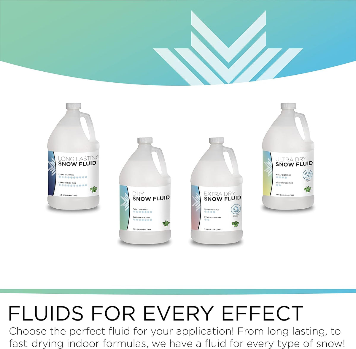 Froggy's Flakes Snow Machine Fluid, Ultra Dry Indoor Formula Snow Fluid with 30-50 Feet Float/Drop, 1 Gallon