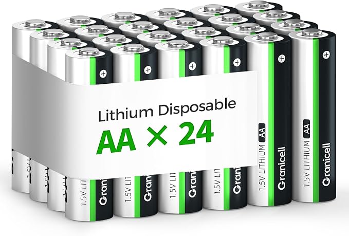 Granicell 24-Pack Lithium AA Batteries | 1.5V