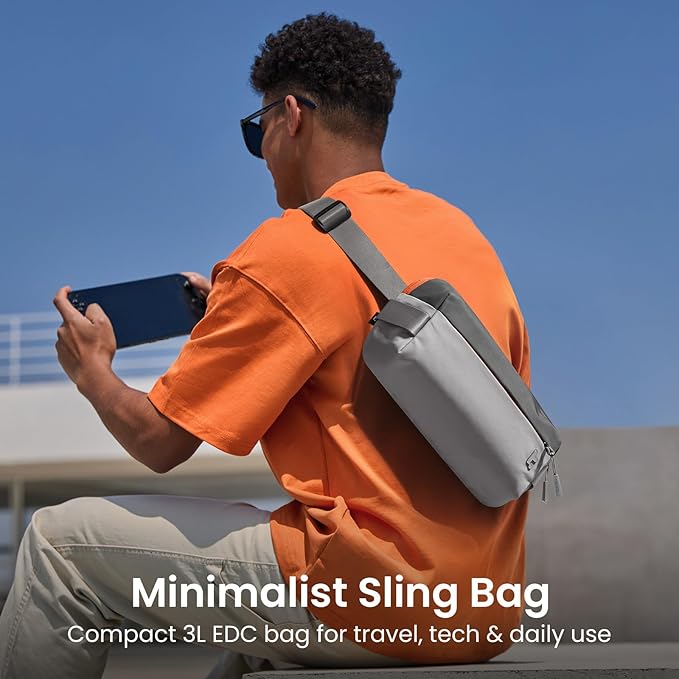 tomtoc Compact EDC Sling Bag 3L-10L, Minimalist Crossbody Bag Chest Shoulder