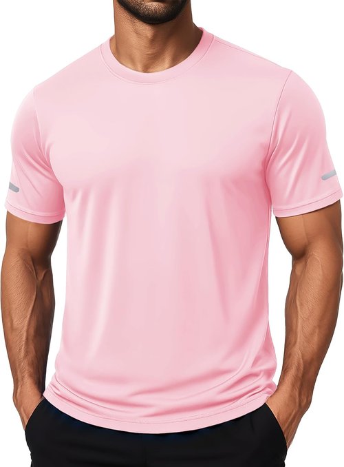 MAGCOMSEN Men's Athletic Short Sleeve Workout Shirt - UPF 50+ Sun Protection for Gym & Running