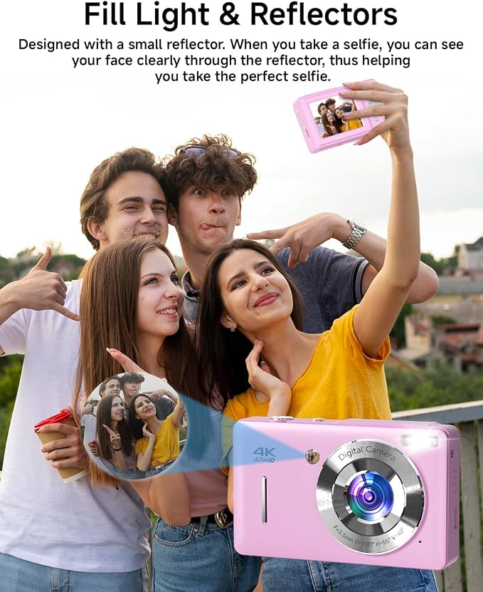 Digital Camera, FHD 1080P 44MP Point and Shoot Digital Camera