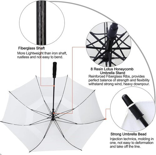 G4Free Golf Umbrella - Oversized 72-Inch Double Canopy, Windproof & Waterproof Design