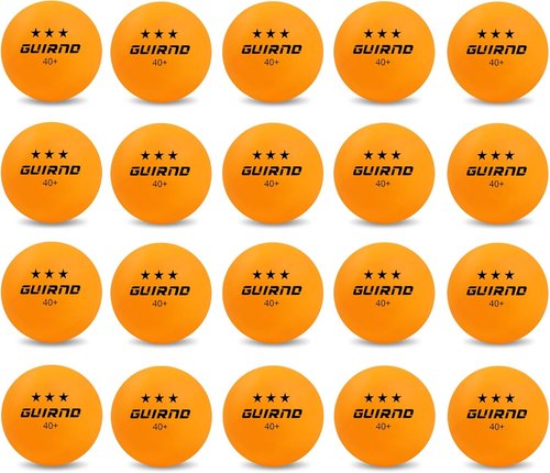Guirnd 20 Pack Ping Pong Balls - 3 Star Quality for Competition & Recreational Play | Durable ABS Material