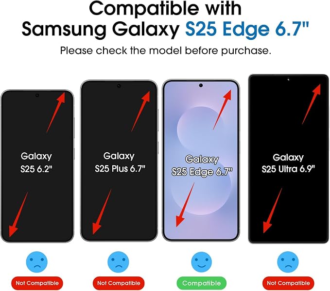 amFilm Auto-Alignment OneTouch for Samsung Galaxy S25 Edge 6.7" Screen