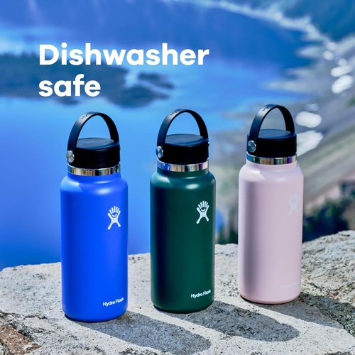 Hydro Flask Water Bottle - Insulated Stainless Steel | 40 Oz Wide Mouth Flex Lid, Leakproof & Refillable