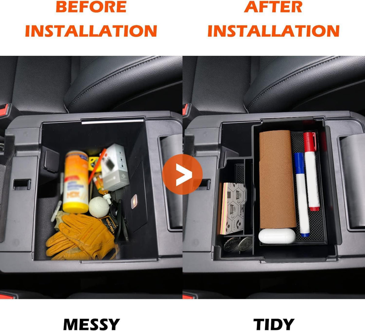 Compatible with Ford Explorer Accessories 2020 2021 2022 2023 2024 2025 2026 Center Console Tray Organizer, Armrest Secondary Storage Box