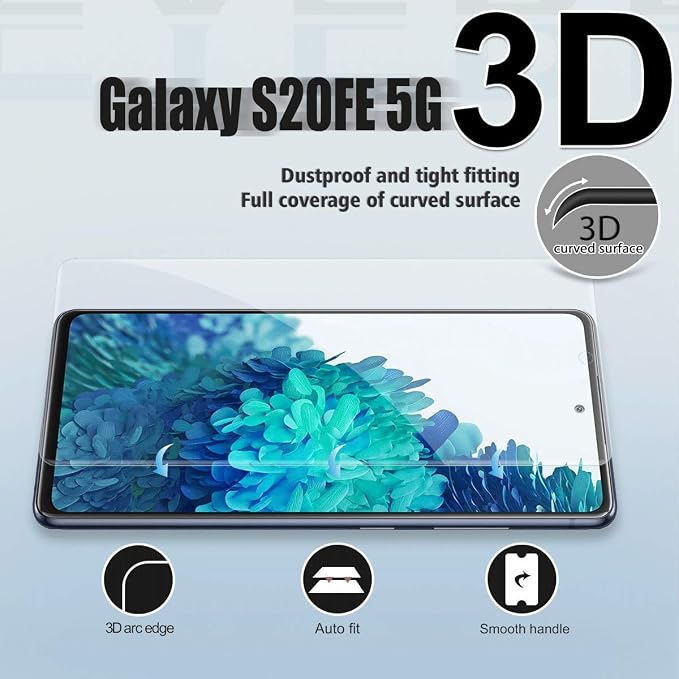 Galaxy S20 FE HD Clear Tempered Glass Screen Protector + Camera Lens Protectors