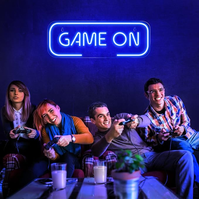 Kavaas Gaming Neon Sign, Game On Neon Sign