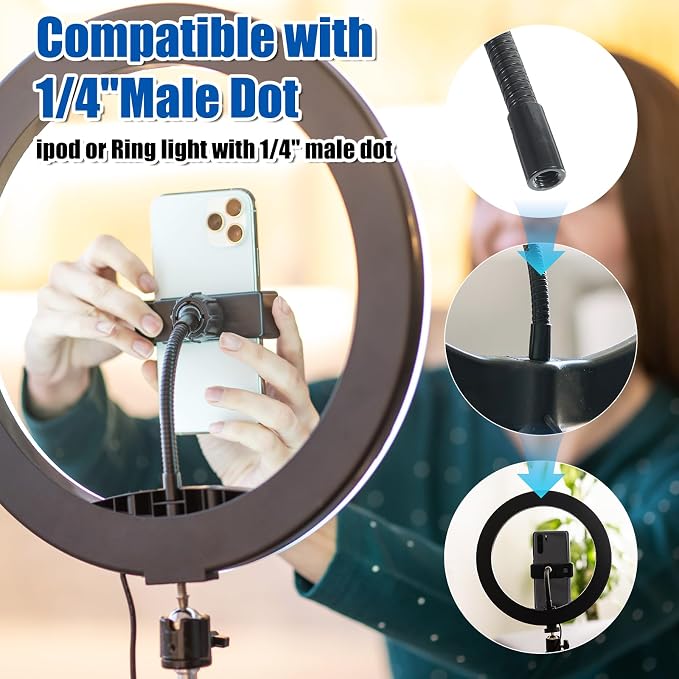 Universal Phone Holder for Ring Light, Ring Light Phone Holder 1/4" and Hot
