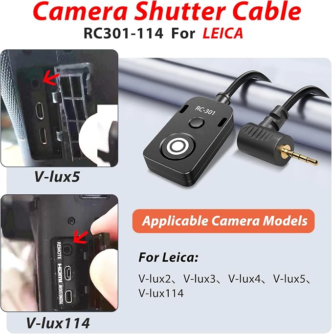 for Leica V-lux114 Cable/for Panasonic Genera Shutter Cable s5 ii S5M2XS GH4
