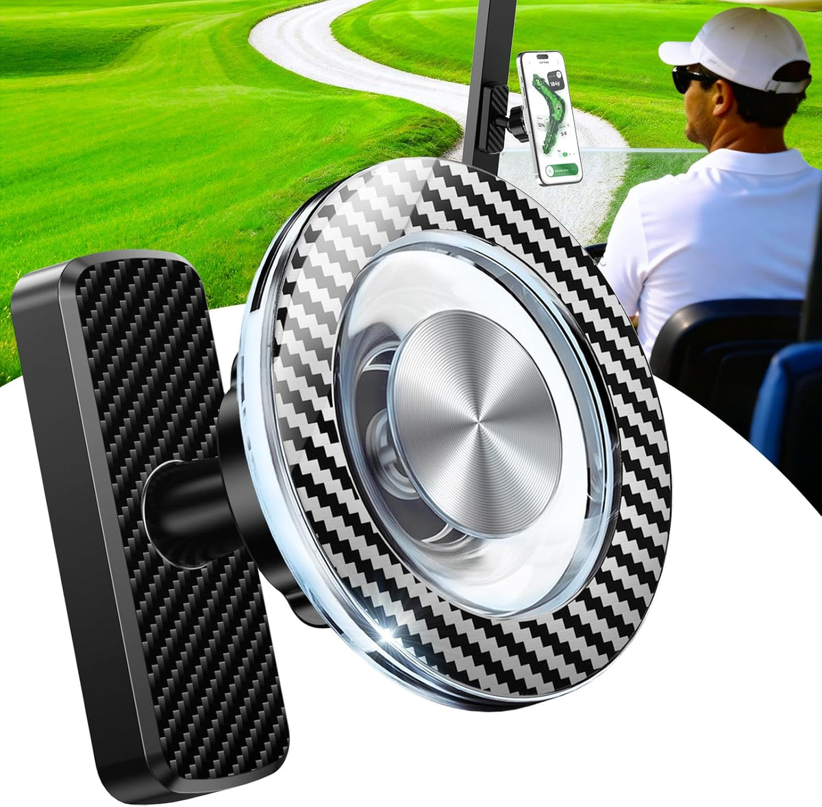 Magnetic Golf Cart Phone Holder, Golf Accessories for Men Golf Gifts Daddy