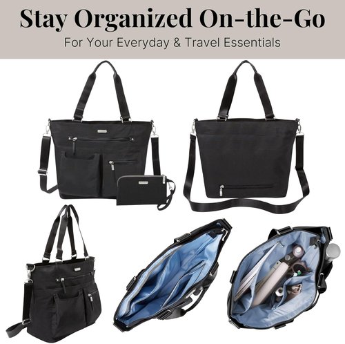 Baggallini Any Day Tote - Stylish Tote Bag with RFID Phone Wristlet | Versatile & Secure Design