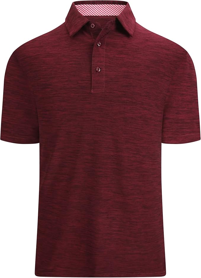 Alex Vando Mens Golf Shirt Moisture Wicking Quick-Dry Short Sleeve Casual Polo Shirts for Men