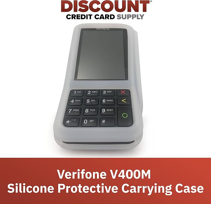 Verifone V400M Protective Carrying Case, Translucent Silicone Credit Card
