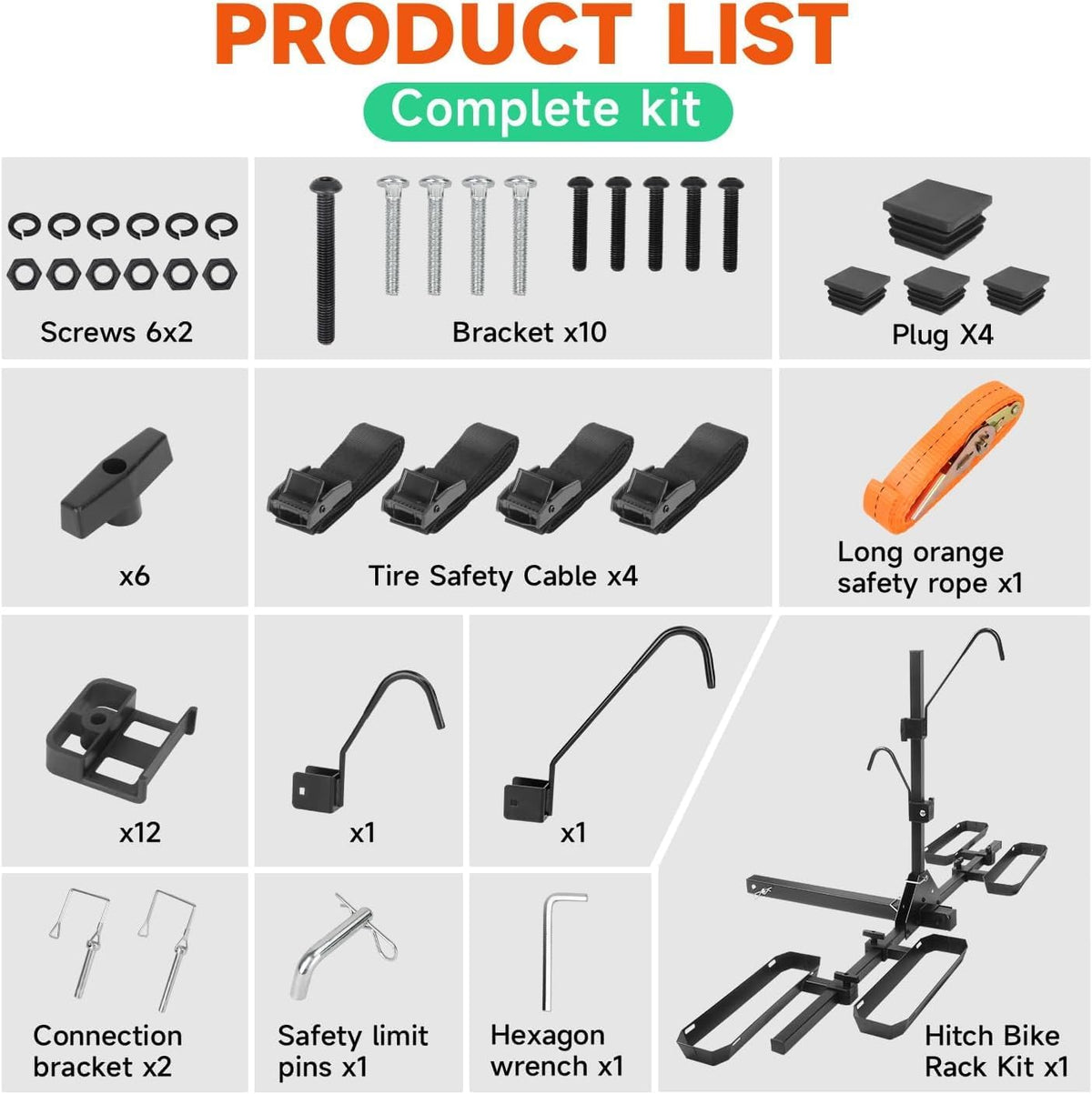 Tilting 2-Bike Hitch Rack - Fits Fat Tire Bikes Up to 5" Wide | Holds 150 lbs for Cars, SUVs, Trucks
