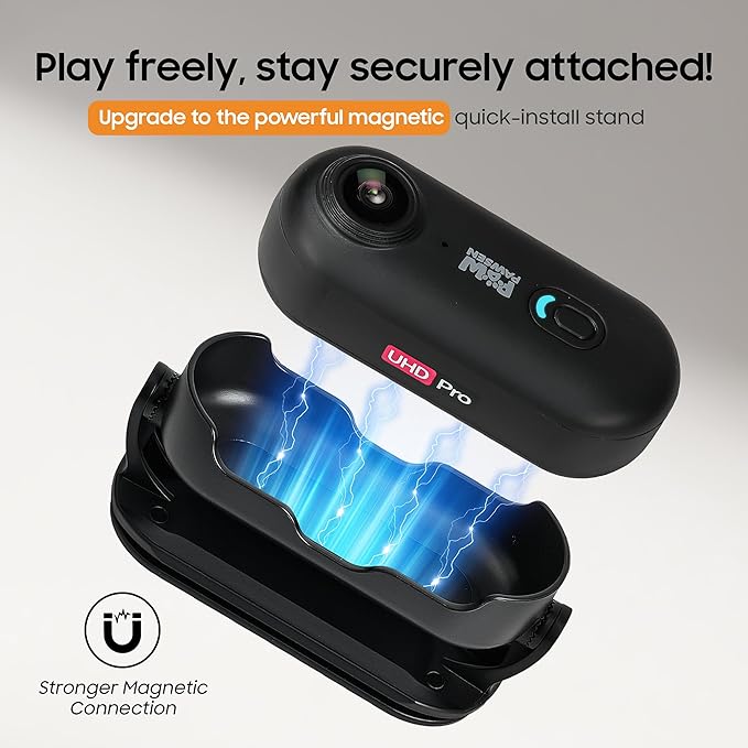 4K UHD Dog& Cat Pet Camera Collar, Video Recorder with Phone App View, Outdoor & Indoor POV Action Cam for Cat & Dogs Black - 2 Adjustable Black Collars (XS 8-12 in, M 14-20 in), 64g