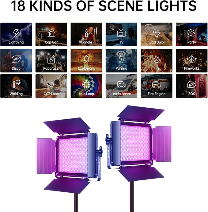 GVM RGB LED Video Light, Photography Lighting