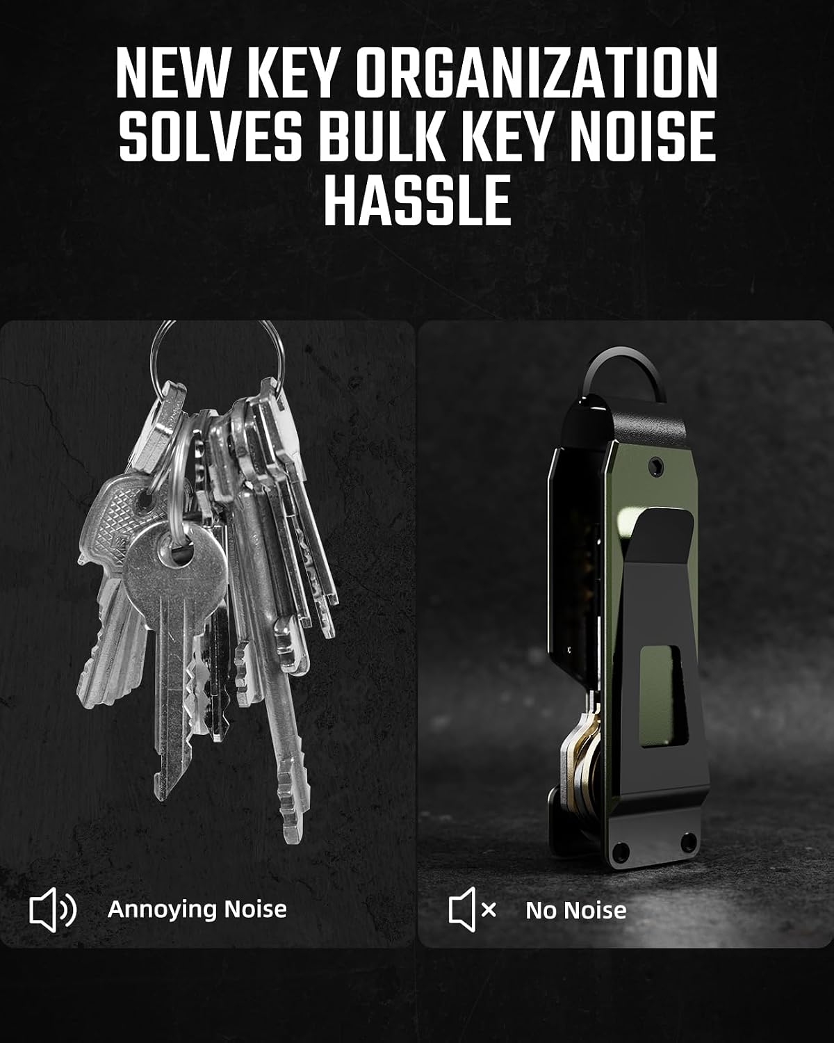 Key Organizer Compact Key Holder Metal Key Chain Minimalist key case key holder for keychain Secures 1-5 Keys