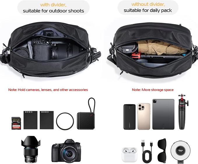 ULANZI Camera Sling Bag, Water-Resistant Camera Case