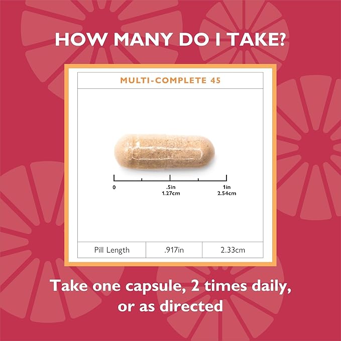 Celebrate Vitamins Multi-Complete, 45mg Iron – Daily Bariatric Multivitamin for Sleeve Gastrectomy and Gastric Bypass Surgery Patients – Essential Vitamins & Minerals (60 Capsules)