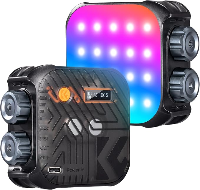 K&F CONCEPT RGB Video Light, 360° Full Color Portable Photography Light