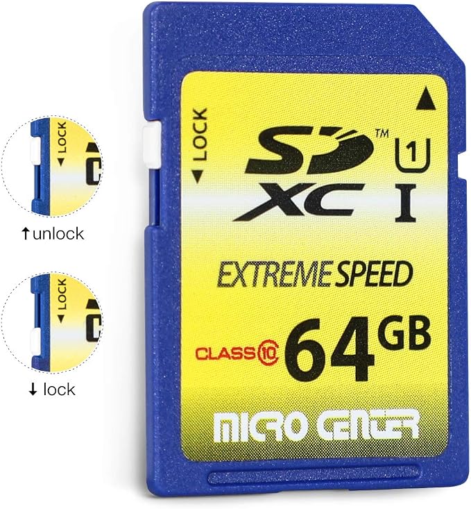 INLAND 64GB Class 10 SDXC Flash Memory Card Full Size SD Chip USH-I U1 Trail