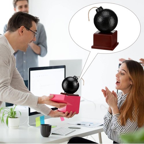 Nosiny 5.5 Inch Bomb Trophy - Funny Army Bomb Award for Office Party Decorations | Perfect for Adults & Teens