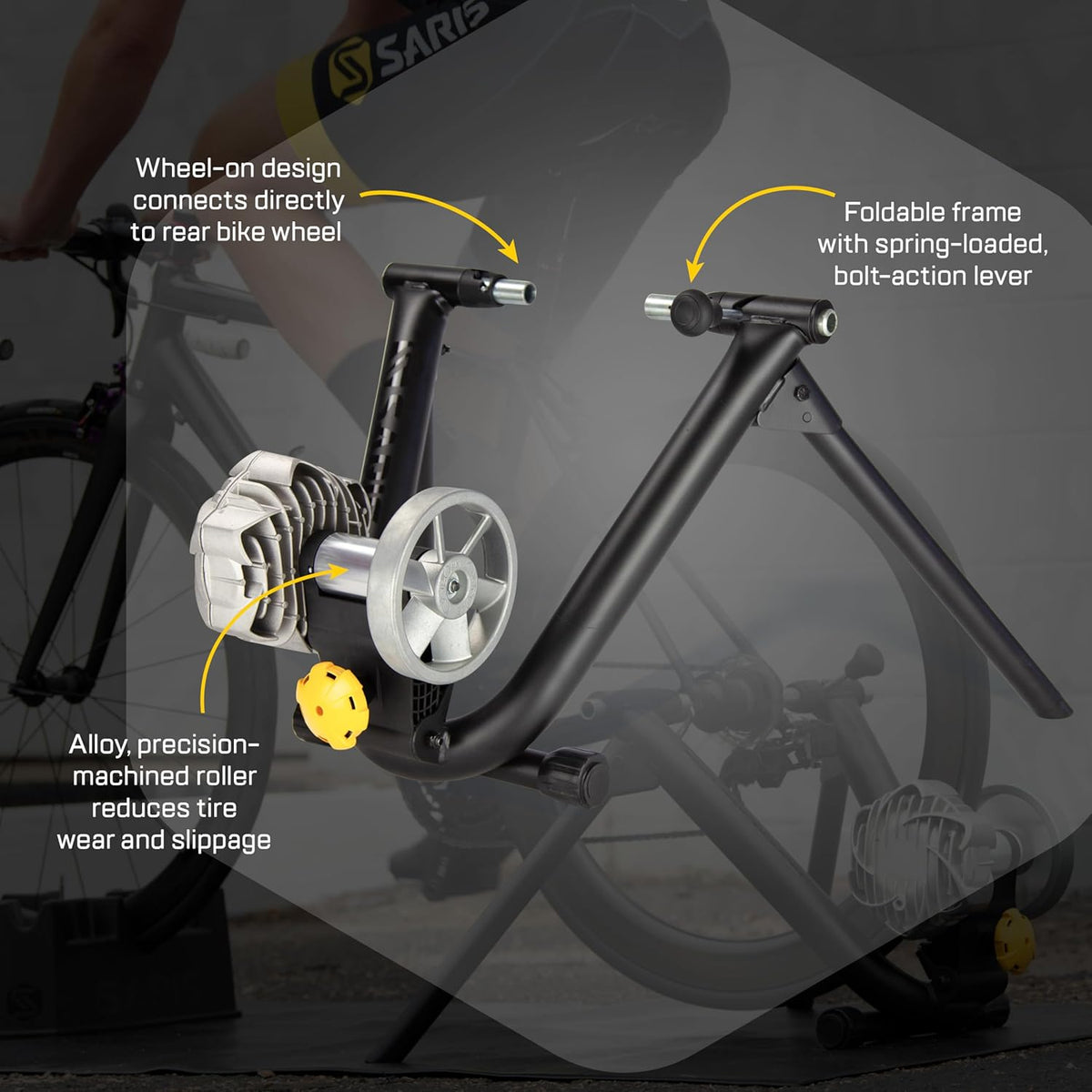 Saris Fluid2 Indoor Bike Trainer - Smart Technology for Road & Mountain Bikes | Zwift Compatible