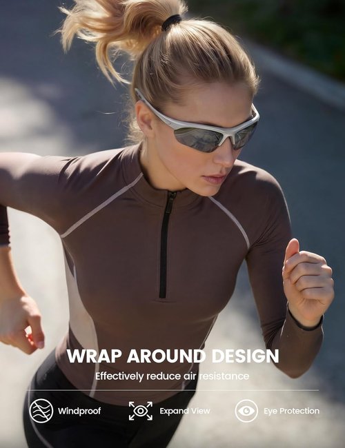 Lamicall Polarized Sports Sunglasses - UV400 Protection for Men & Women | Ideal for Driving, Running, Cycling, Baseball