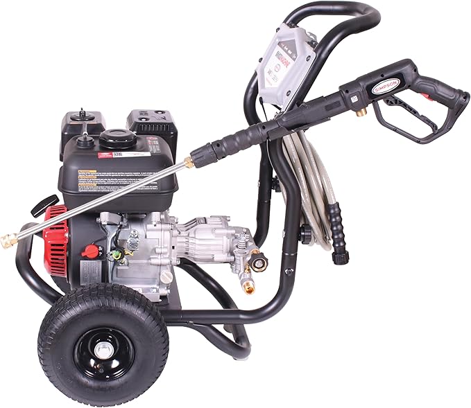 Simpson 3400 PSI Gas Pressure Washer, 2.5 GPM Residential Power Washer, Cold Water, 25' Hose, Clean Machine, 49-State Compliant (CM61083)