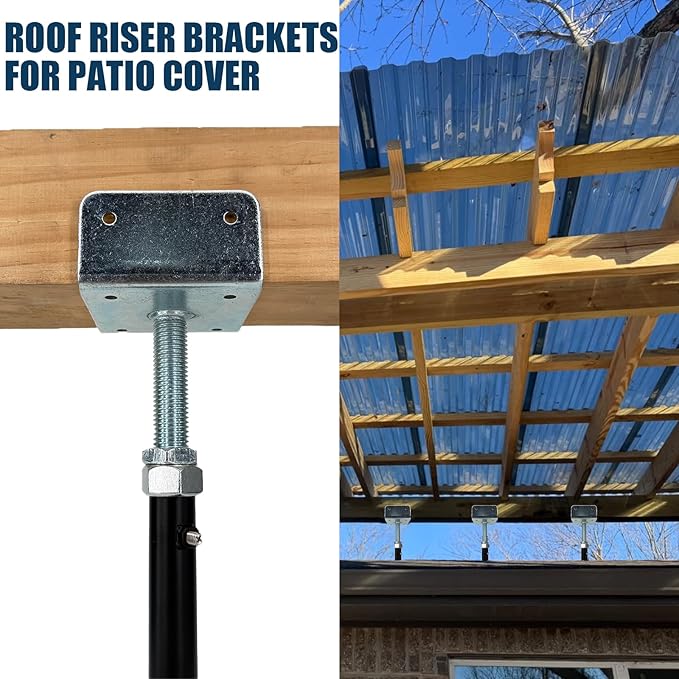 4 Pack U-Shaped Floor Jack for 4x2, 4x4, 4x6 Joists - Adjustable Steel Telepost with U-Head, Mini Screw Jack, Post Jack.9-13 Inch Adjustment Range.