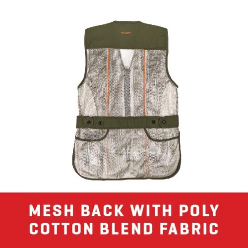 Allen Company Ace Shooting Range Vest with Moveable Shoulder Pad - Shooting Apparel for Adults - Medium/Large and X-Large/2XL Sizes - Olive/Tan