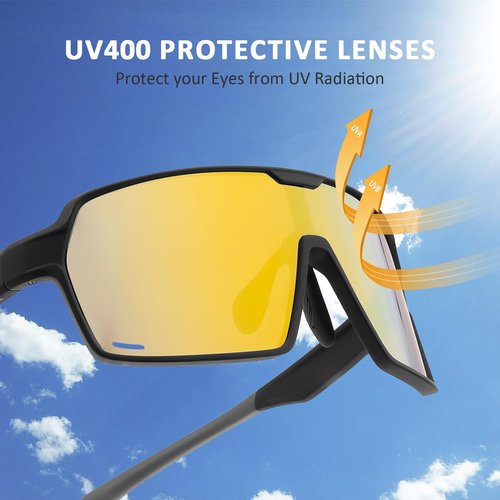 Karsaer Oversized Sports Sunglasses for Men Women, Large Frame UV Protection Eyewear, Ideal for Baseball Running Cycling Golf