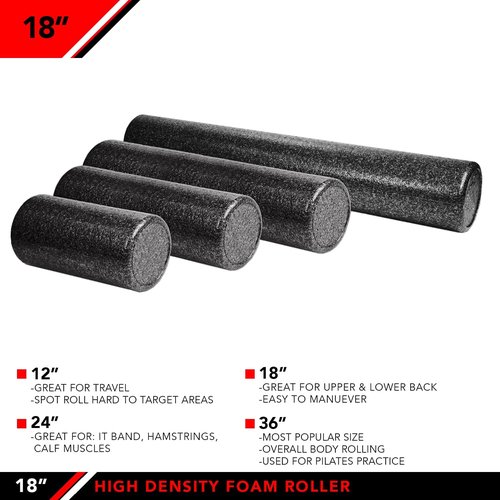 JFIT High Density Foam Roller - Speckled Orange | 18-Inch for Enhanced Muscle Recovery