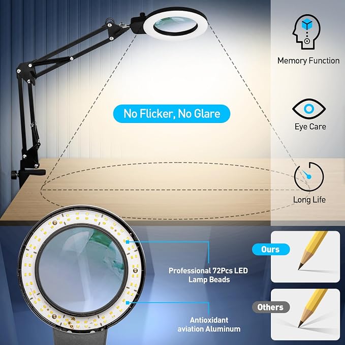 KIRKAS 12X Magnifying Glass