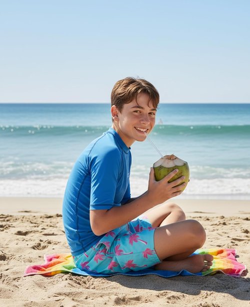 Cozople Boys Swim Trunks - Quick Dry 2-in-1 Bathing Suit with Compression Liner | Sizes 7-20T