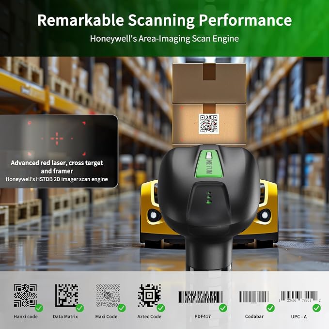 NETUM Rugged Wireless QR Code Scanner