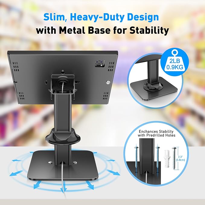AboveTEK Anti-Theft iPad Kiosk Stand – POS iPad Security Mount