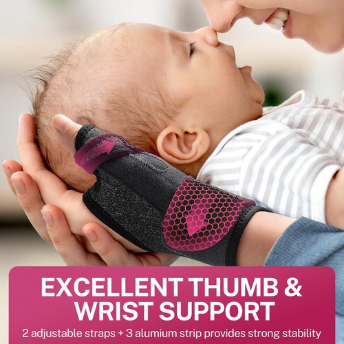 Fitomo Tri-Support Wrist Brace, Thumb Stabilizer & Palm Support - Carpal Tunnel, De Quervain's Tenosynovitis, Tendonitis, Arthritis Pain Relief, Unisex Splint (Right Hand, S/M)