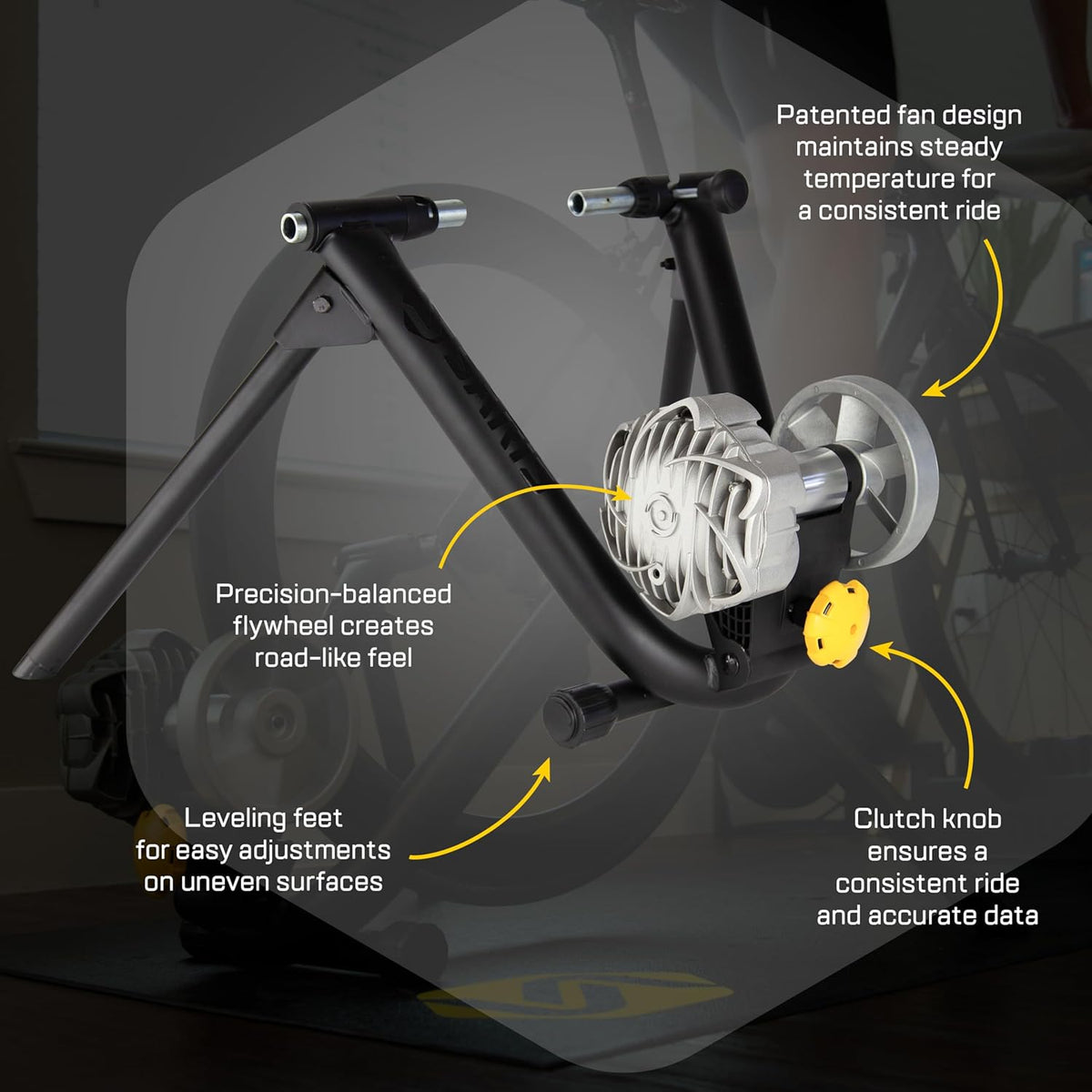 Saris Fluid2 Indoor Bike Trainer - Smart Technology for Road & Mountain Bikes | Zwift Compatible