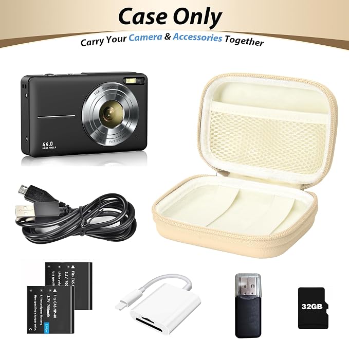 Digital Camera Case for CAMKORY, KODAK PIXPRO FZ45/FZ55, Canon IXUS 285 HS