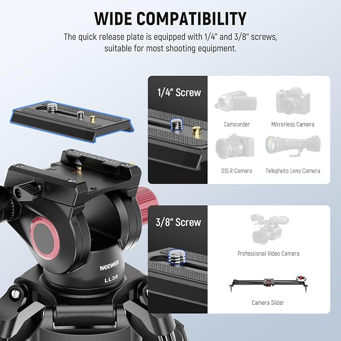 NEEWER 79"/2m Video Camera Tripod