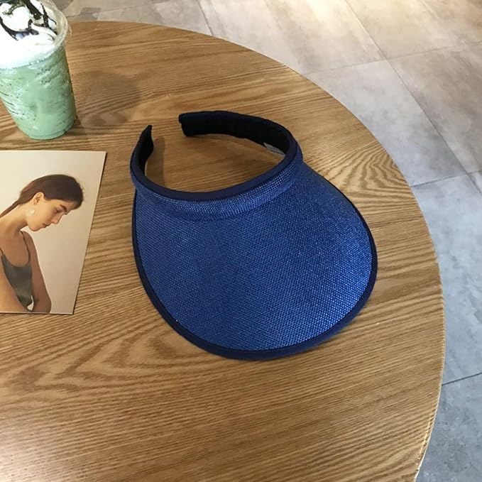 Cloth Covered Slip-On Visor for Women, Adjustable Cap Sports Sun Visors for Men