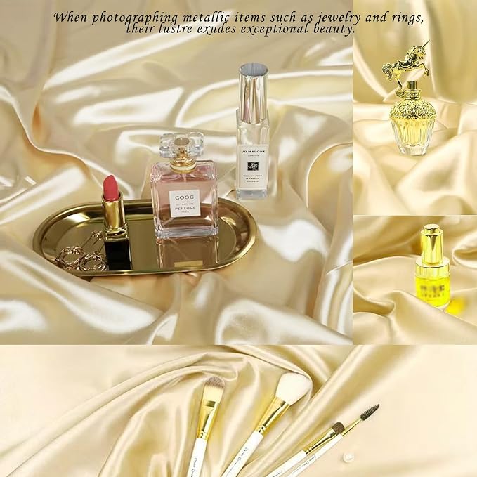 6PCS Product Photography Backdrop, Luxury Silk Texture Photo Props